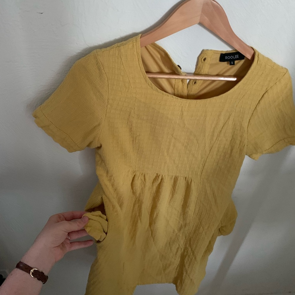 Mustard Roolee button dress - Picture 4 of 6